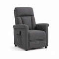 Fauteuil releveur électrique inclinable gris en polyester 82 x 92 x 106 cm